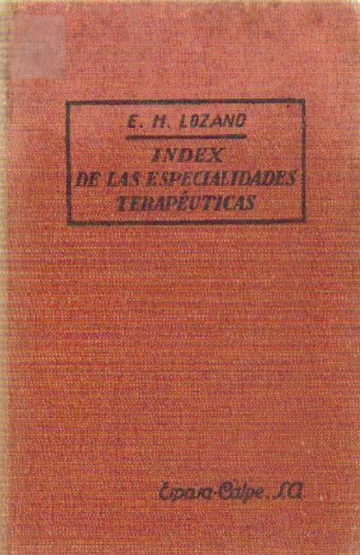 INDEX DE LAS ESPECIALIDADES TERAPEUTICAS