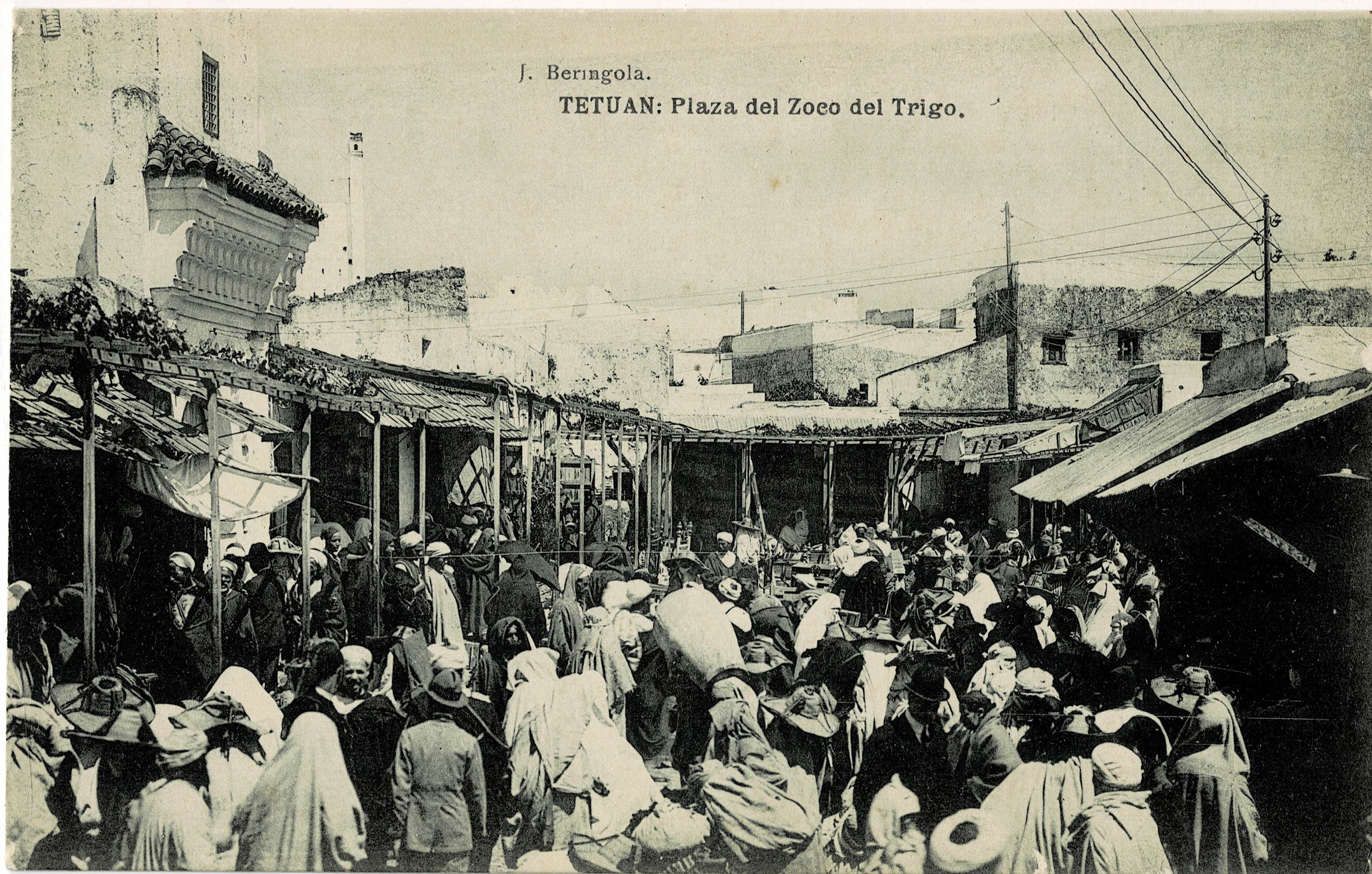 POSTAL DE TETUAN. PLAZA DEL ZOCO DEL TRIGO