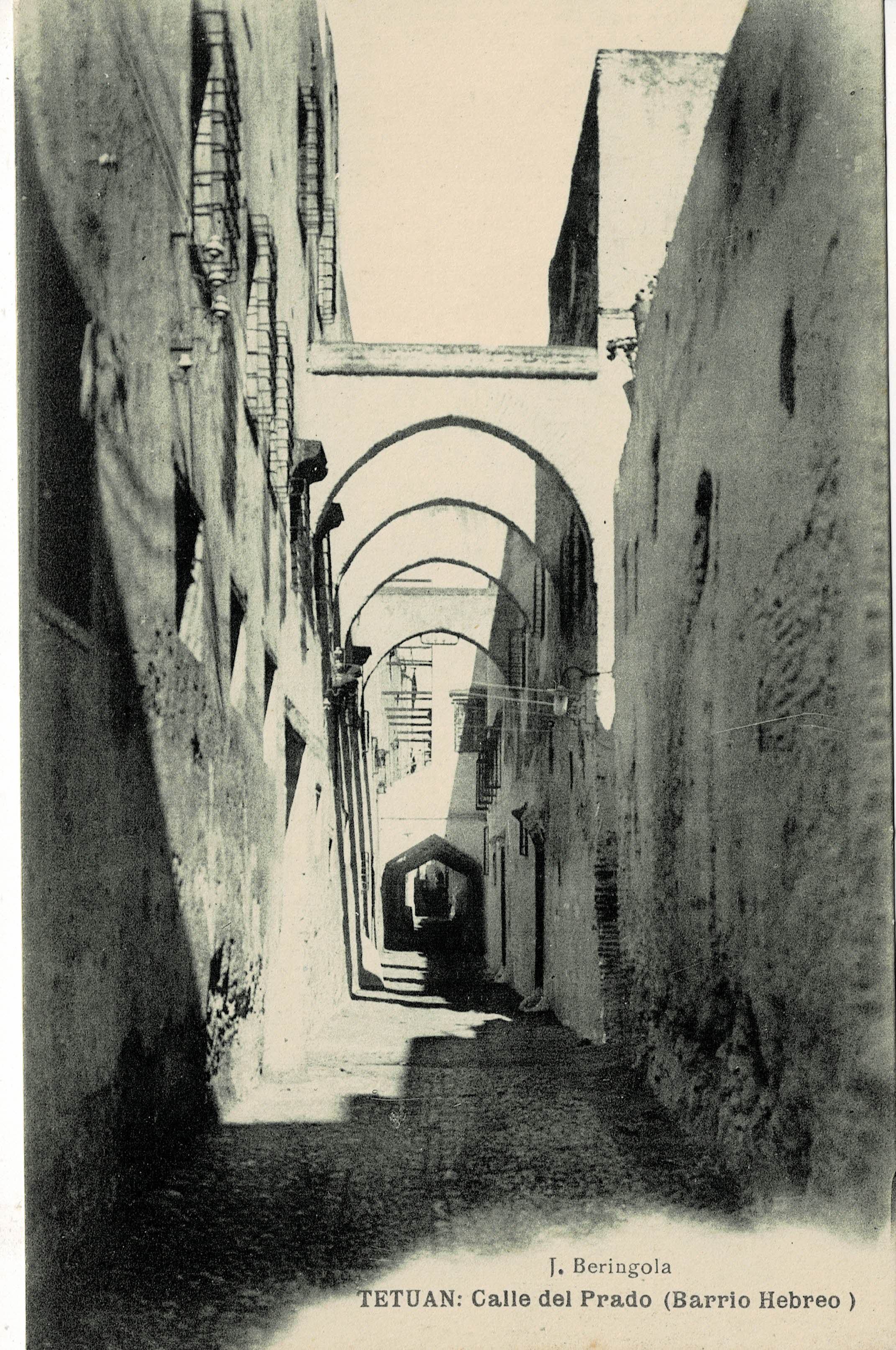POSTAL DE TETUAN. CALLE DEL PRADO (BARRIO HEBRERO)