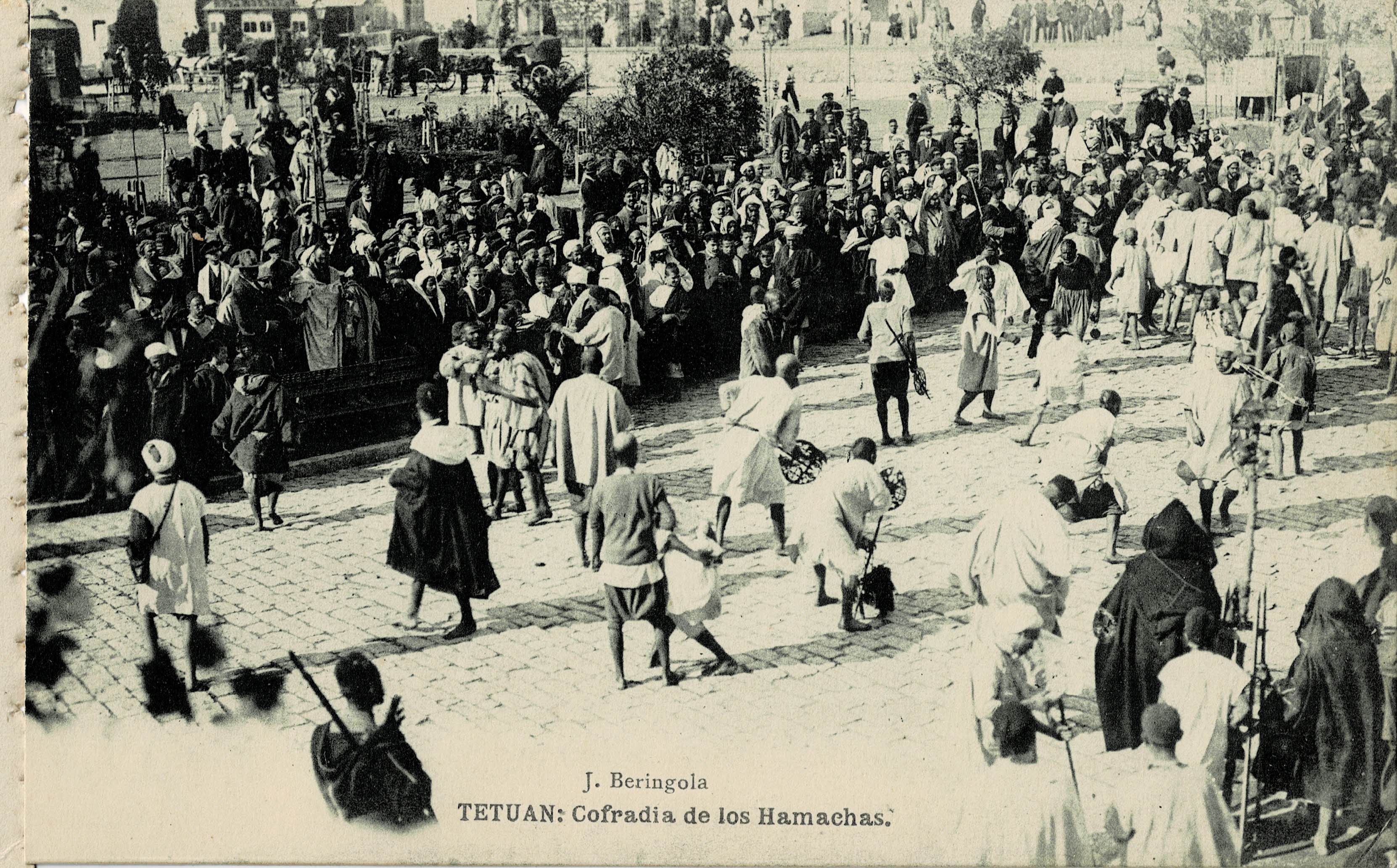 POSTAL DE TETUAN. COFRADIA DE LOS HAMACHAS