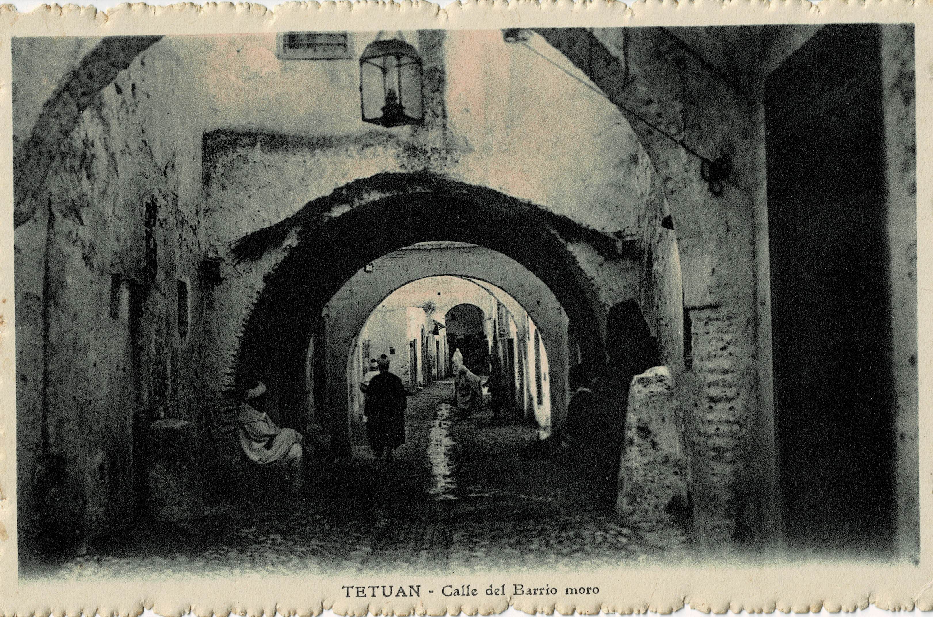 POSTAL DE TETUAN. CALLE DEL BARRIO MORO