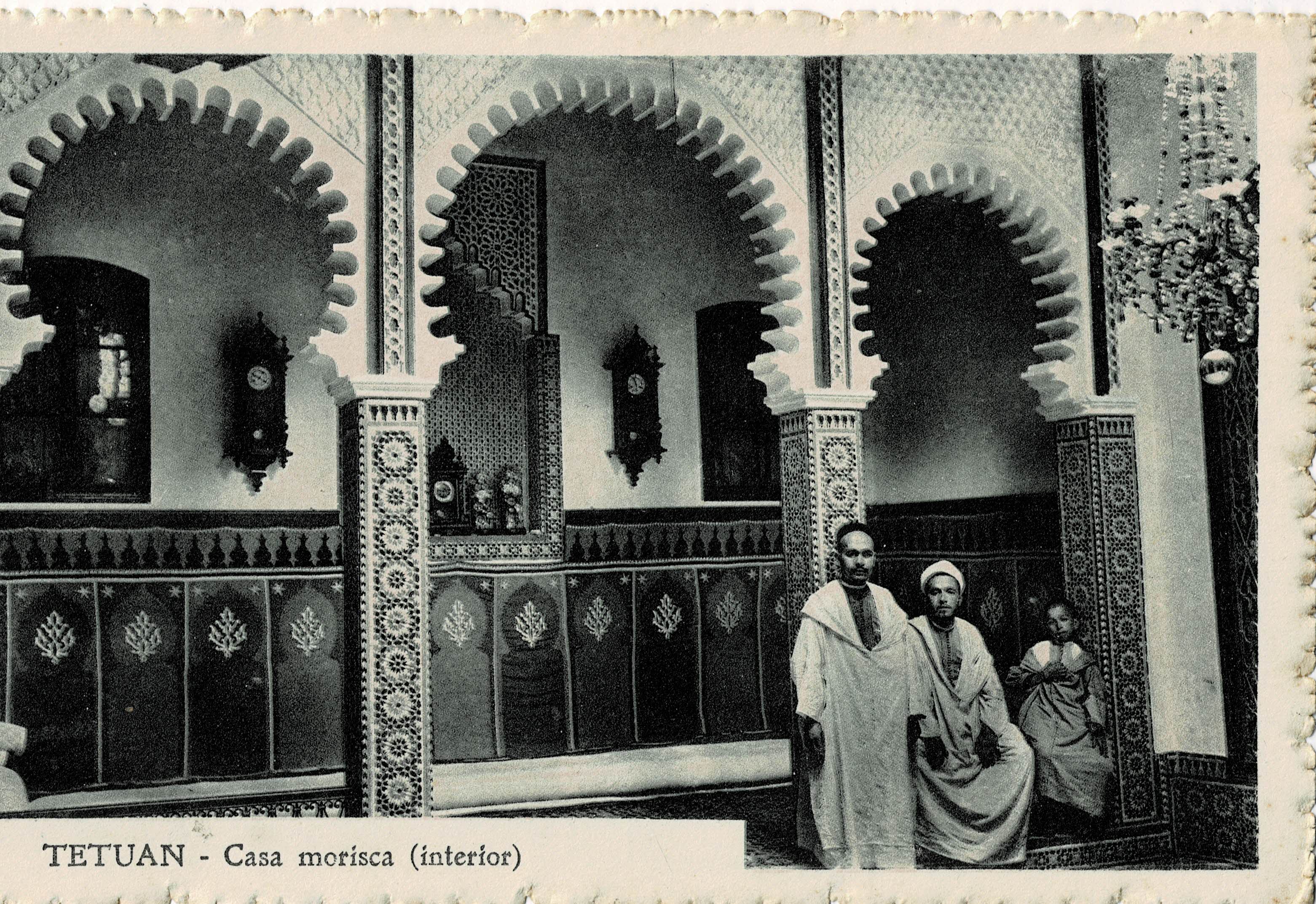 POSTAL DE TETUAN. CASA MORISCA (INTERIOR)