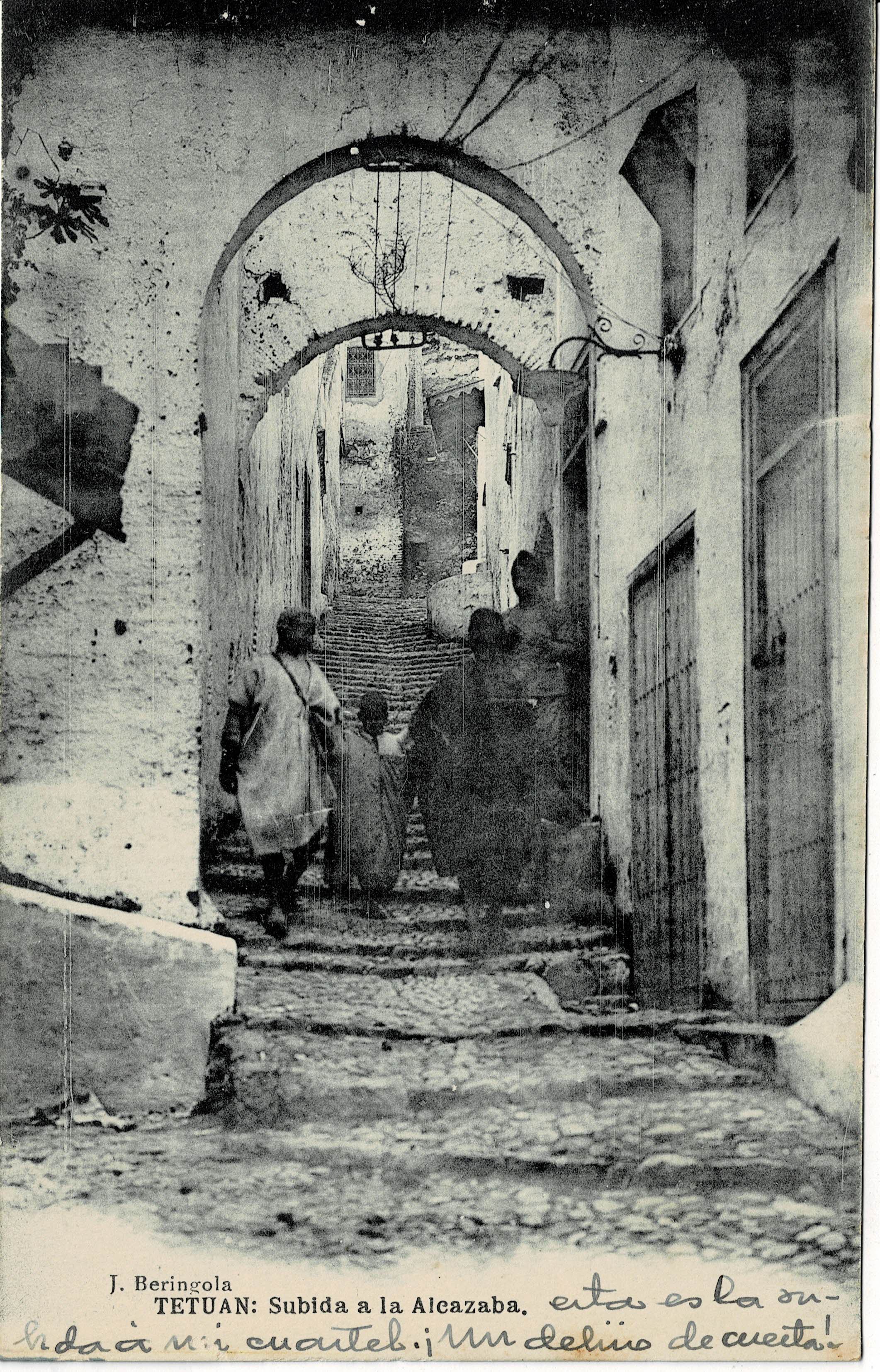 POSTAL DE TETUAN. SUBIDA A LA ALCAZABA