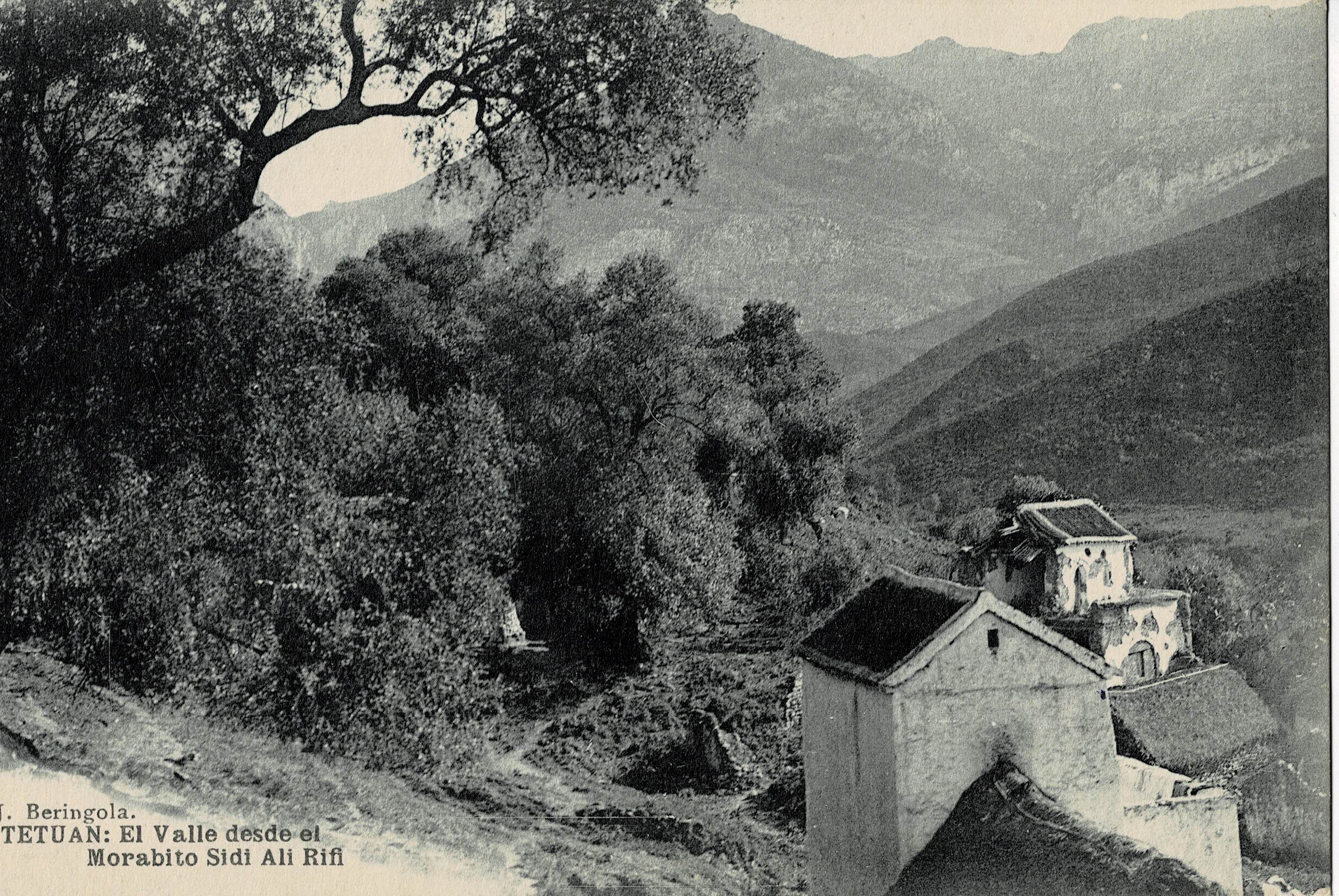 POSTAL DE TETUAN. EL VALLE DESDE EL MORABITO SIDI ALI RIFI