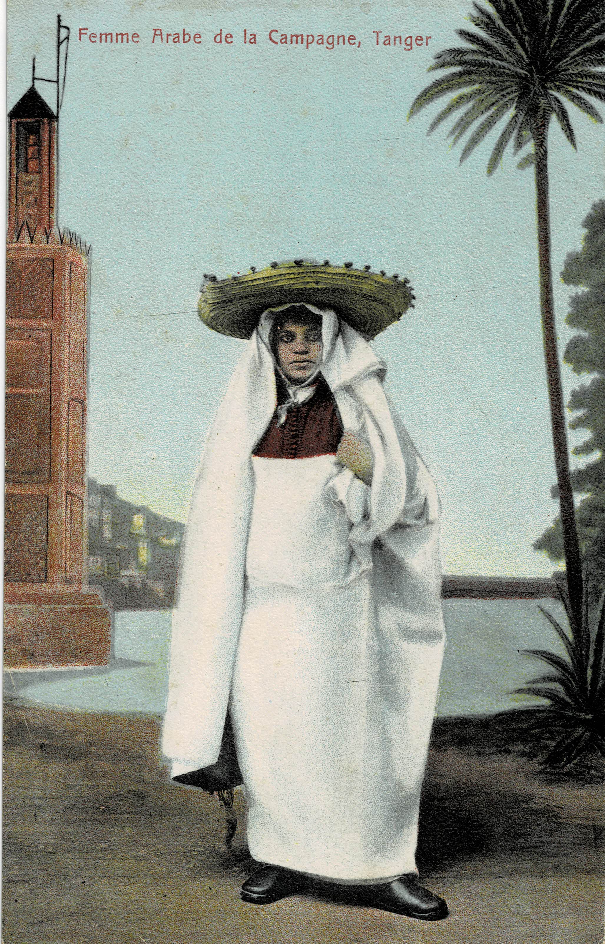 POSTAL DE TANGER. FEMME ARABE DE LA CAMPAGNE