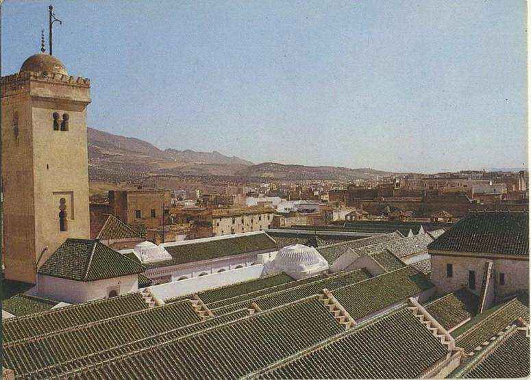 POSTAL DE FES. MARRUECOS. VUE GENERAL SUR LA MOSQUEE KARAUYINE