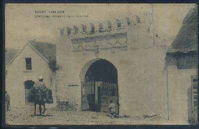 POSTAL DE MARRUECOS LARACHE PUERTA DE LA ADUANA