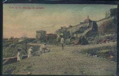 POSTAL DE MARRUECOS LARACHE Nº 24 VISTA DE LAS MURALLAS