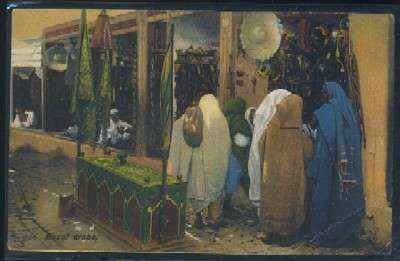 POSTAL DE MARRUECOS BAZAR ARABE Nº 556