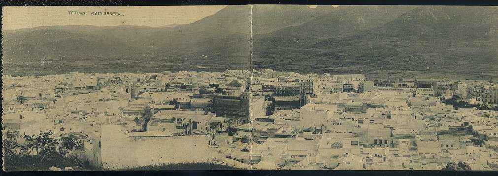 POSTAL DE MARRUECOS TETUAN VISTA GENERAL POSTAL DOBLE