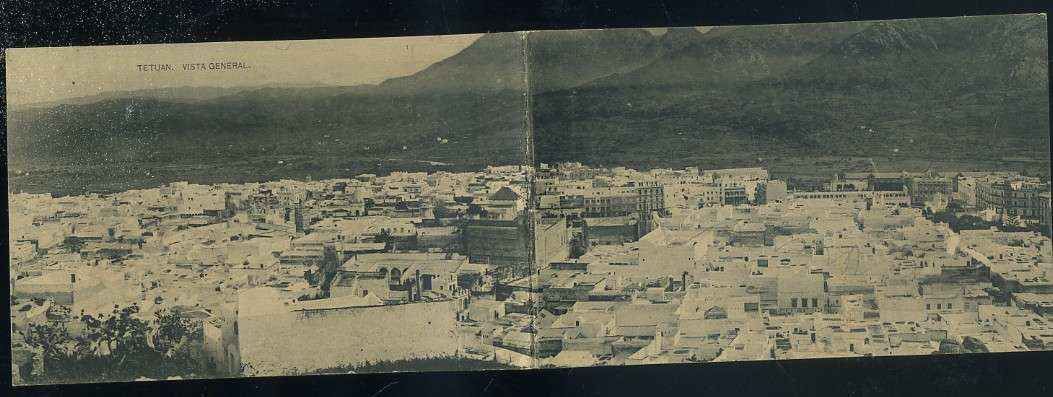 POSTAL DE MARRUECOS TETUAN VISTA GENERAL POSTAL DOBLE