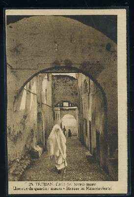 POSTAL DE MARRUECOS TETUAN Nº 25 CALLE DEL BARRIO MORO