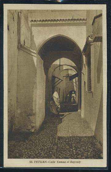 POSTAL DE MARRUECOS TETUAN Nº 55 CALLE YAMAA EL RAYSULY