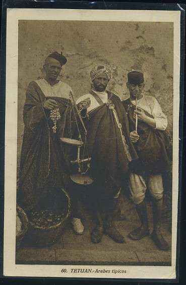 POSTAL DE MARRUECOS TETUAN Nº 60 ARABES TIPICOS