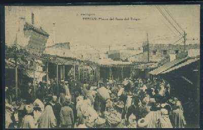 POSTAL DE MARRUECOS TETUAN PLAZA DEL ZOCO DEL TRIGO