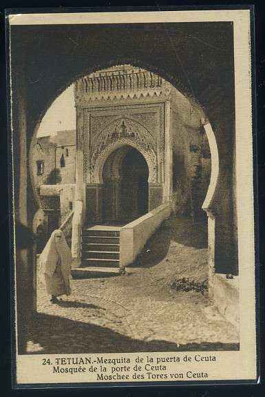 POSTAL DE MARRUECOS TETUAN Nº 24 MEZQUITA DE LA PUERTA DE CEUTA