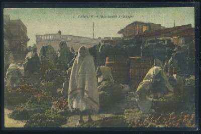 POSTAL DE MARRUECOS TANGER Nº 11 MARCHANDES D'ORANGES