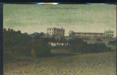 POSTAL DE MARRUECOS TANGER Nº 12 COLLEGE FRANCAIS