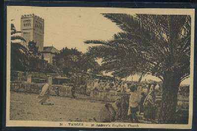 POSTAL DE MARRUECOS TANGER Nº 31 ST-ANDREW'S ENGLISH CHURCH