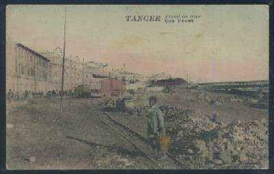 POSTAL DE MARRUECOS TANGER FRONT DE MER SEA FRONT