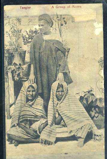 POSTAL DE MARRUECOS TANGIER A GROUP OF MOORS