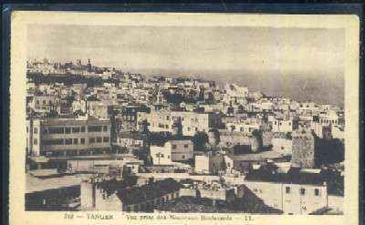 POSTAL DE MARRUECOS TANGER Nº 212 VUE PRISE DES NOUVEAUX BOULEVARDS