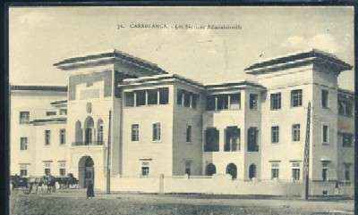 POSTAL DE MARRUECOS CASABLANCA Nº 31 LES SERVICES ADMINISTRATIFS