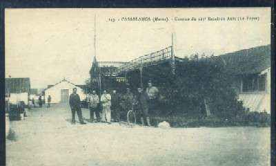 POSTAL DE MARRUECOS CASABLANCA Nº 143 CASERNE DU 123 ESCADRON AUTO ( LE FOYER )