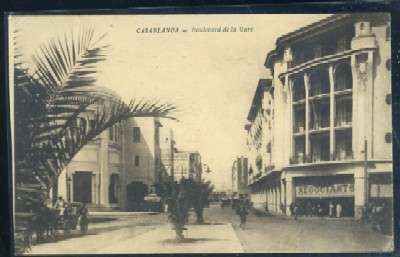 POSTAL DE MARRUECOS CASABLANCA - BOULEVARD DE LA GARE
