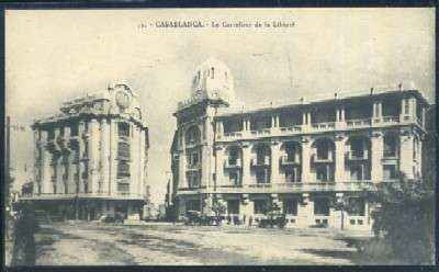 POSTAL DE MARRUECOS CASABLANCA Nº 79 LE CARREFOUR DE LA LIBERTE