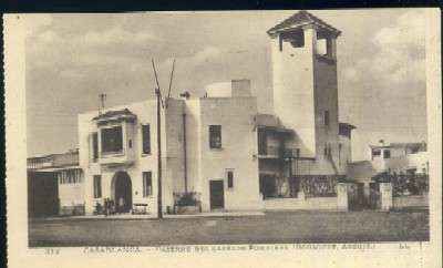 POSTAL DE MARRUECOS CASABLANCA Nº 212 CASERNE DES SAPEURS - POMPIERS