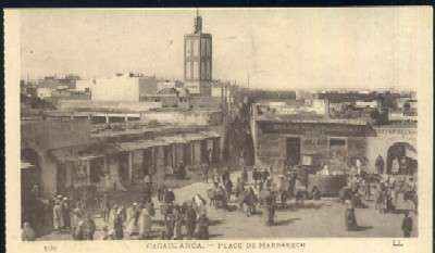 POSTAL DE MARRUECOS CASABLANCA Nº 195 PLACE DE MARRAKECH