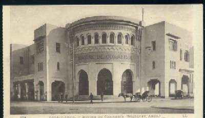 POSTAL DE MARRUECOS CASABLANCA Nº 164 BOURSE DU COMMERCE