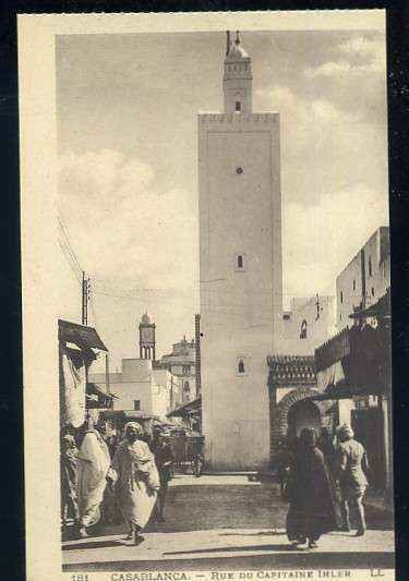 POSTAL DE MARRUECOS CASABLANCA Nº 181 RUE DU CAPITAINE IHLER