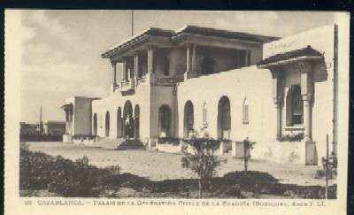 POSTAL DE MARRUECOS CASABLANCA Nº 95 PALAIS DE LA DELEGATION CIVILE DE LA CHAQUIA
