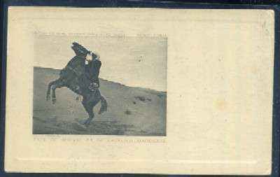 POSTAL DE MARRUECOS - TYPE DE CHEVAL ET DE CAVALIER MAROCAIN