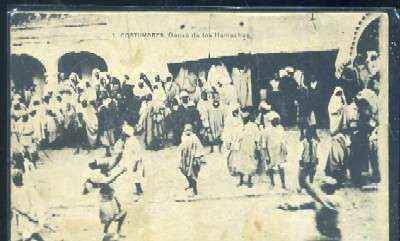 POSTAL DE MARRUECOS - COSTUMBRES DANZA DE LOS HAMACHAS