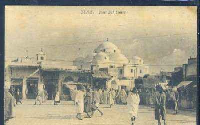 POSTAL DE TUNEZ - TUNIS PLACE BAB SOUIKA