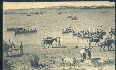POSTAL DE MARRUECOS - MAROC LES TROUPES FRANCAISES TRAVERSANT RABAT