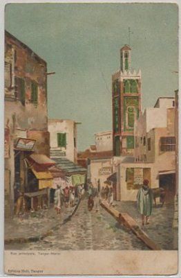 POSTAL DE MARRUECOS - TANGER. RUE PRINCIPALE