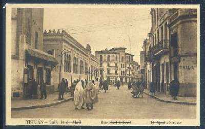 POSTAL DE MARRUECOS - TETUAN. CALLE 14 DE ABRIL