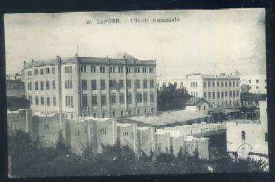 POSTAL DE MARRUECOS - Nº 25 TÁNGER ESCUELA ESPAÑOLA