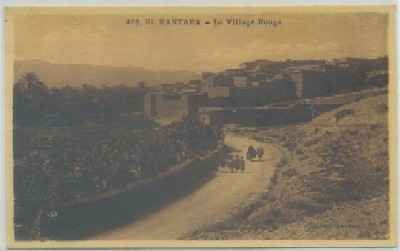 POSTAL DE ARGELIA. EL-KANTARA Nº 423. LE VILLAGE ROUGE