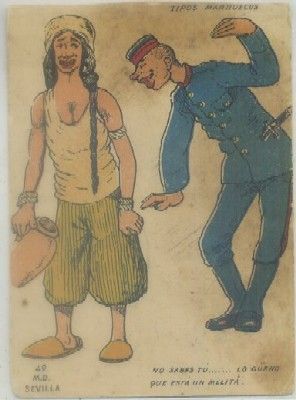 POSTAL DE MARRUECOS. TIPOS DEL PAIS. HUMORISTICA Nº 42