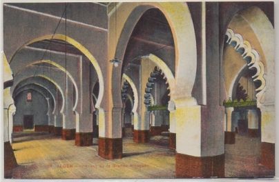 POSTAL DE AFRICA. ARGER. INTERIEUR DE LA GRANDE MOSQUEE