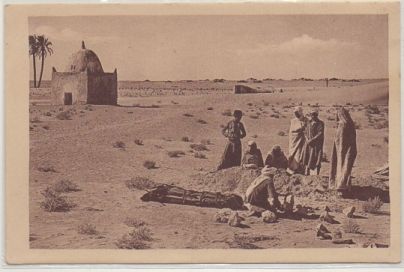 POSTAL DE AFRICA. TOUGGOURTH.FUNERAILLES INDIGENES. L'INHUMATION