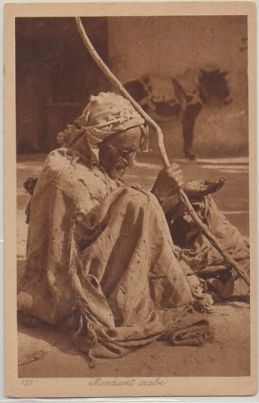 POSTAL DE AFRICA. ARGELIA. MENDIANT ARABE Nº 121