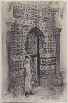 POSTAL DE AFRICA. ARGELIA. UNE PORTE ARABE Nº 447