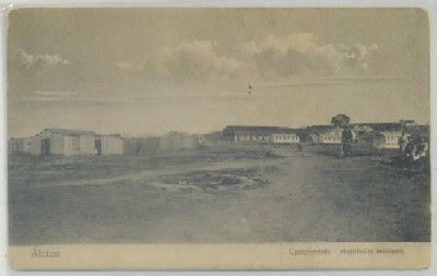 POSTAL DE MARRUECOS. ALCAZAR. CAMPAMENTO. HOSPITALES MILITARES Nº 29