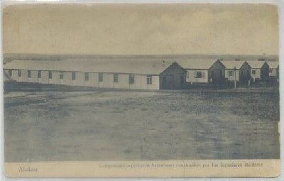 POSTAL DE MARRUECOS. ALCAZAR. CAMPAMENTO. PRIMEROS BARRACONES Nº 24